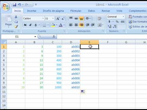 Numeración Automática de Excel - YouTube