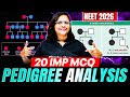Top 20 Pedigree Analysis MCQs: ભૂલ પડવાની કોઈ શક્યતા નહીં✅ Most Expected Questions🔥#NEET2026