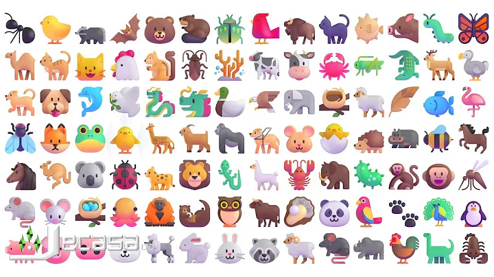3D Emoji Meanings Part 55 - All Animal Emojis | Mammals, Birds, Amphibians, Reptiles, Bugs, Insects