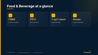 Food & Beverage ERP Software PMTechERP®