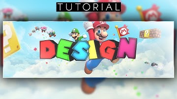 EPIC 3D Mario Twitter Header | Photoshop CC & Cinema 4D