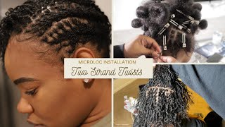 How To Install Microlocs| Two Strand Twist Method | Full Tutorial