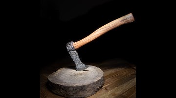 Forging an axe from bike chain and a rasp. Aka the making of the Mad Maxe!