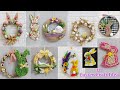10 economical easter bunny wreath made with simple materials  diy low budget easter dcor idea 47