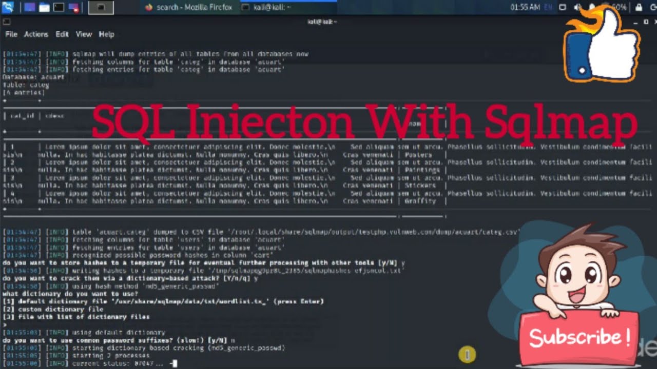 How To Use SQL Injection With Sqlmap - YouTube