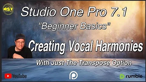 Creating Vocal Harmonies With the Transpose Option - Studio One Pro 7.1 - Home Studio Trainer Show