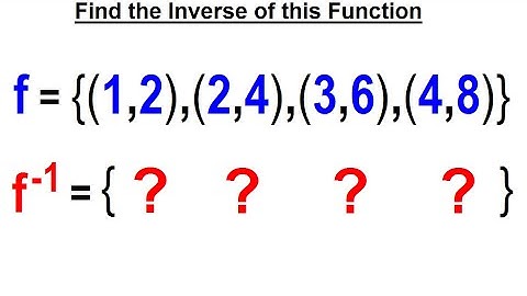 Algebra Ch 45: The Inverse of a Function (4 of 15) Find the Inverse of this Function