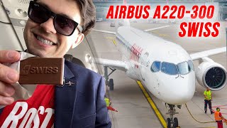 Co vás čeká na palubě Airbusu A220-300 SWISS? Let Praha - Zurich - Geneva kolem švýcarských Alp