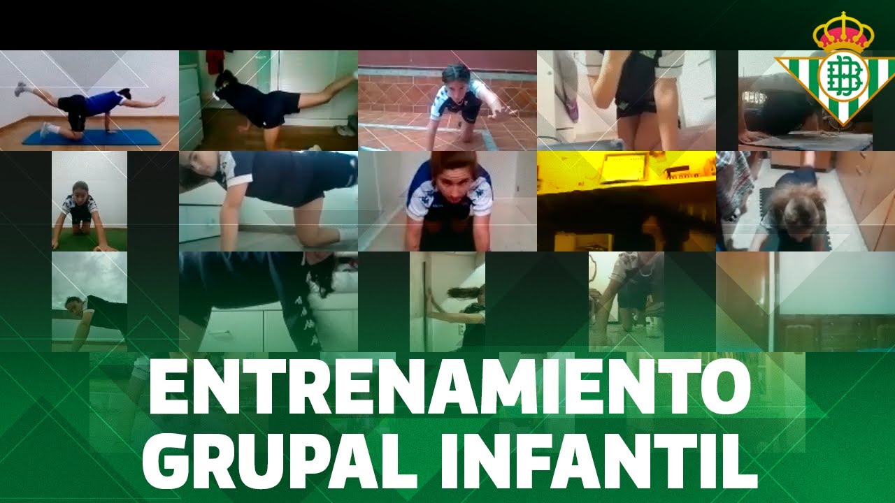 Así se las arregla el infantil para entrenar en grupo 💪🏼💻🏠