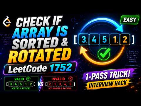 May 23, 2026 - Leetcode Problem #1752. Check if Array Is Sorted and Rotated