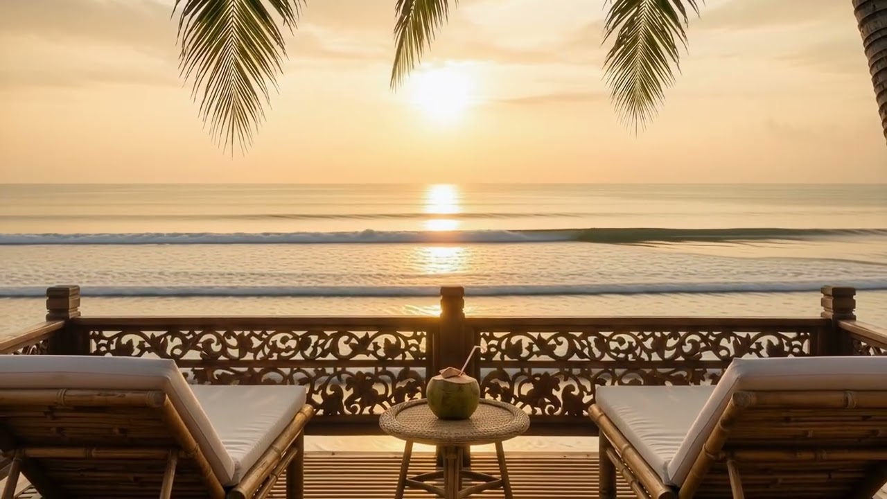Tropical Bali Beach Ambience for Deep Focus 🌴 Calming Waves, Peaceful Breeze, Soft Atmosphere | 4K
