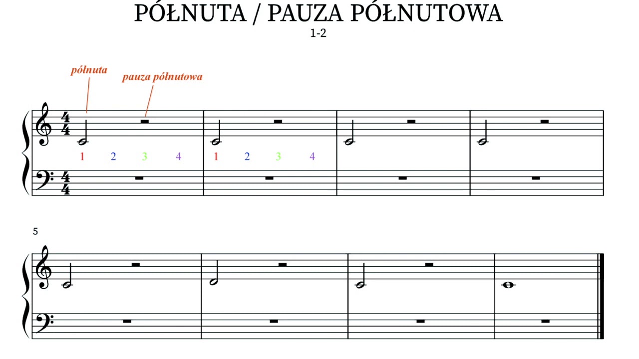 1-2a półnuta i pauza - YouTube