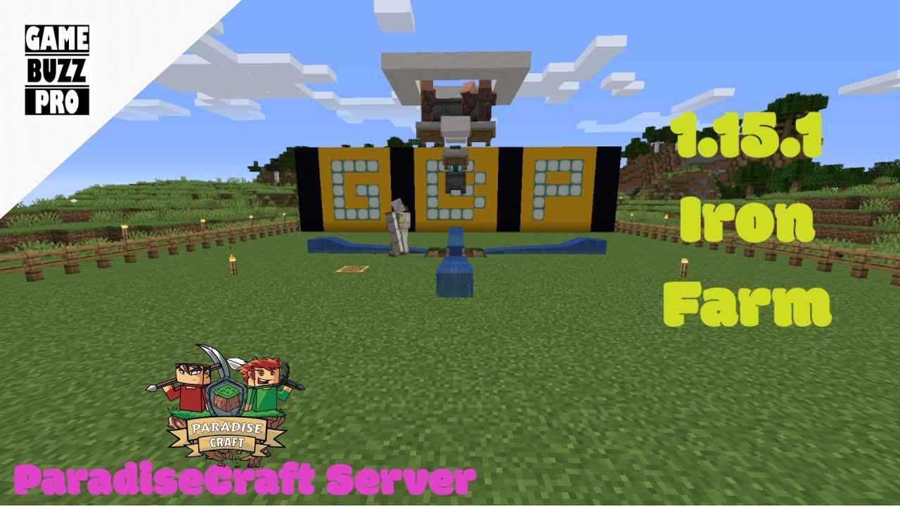 How To Make Iron Farm in Minecraft | ParadiseCraft Server | Latest ...