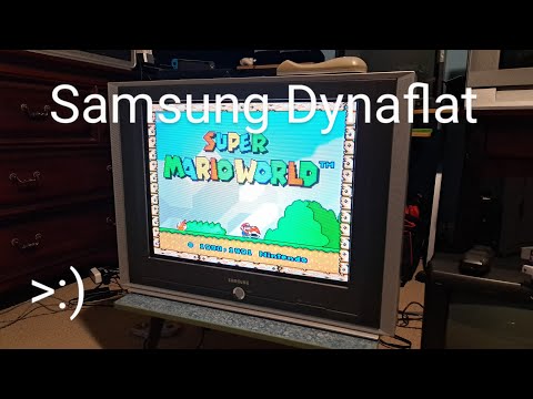 Samsung Dynaflat TX-R2435 CRT TV Overview and 240p/480i