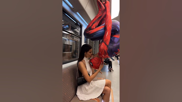 Spider-Man kiss random girl on subway 👀 #shorts #spiderman #kiss