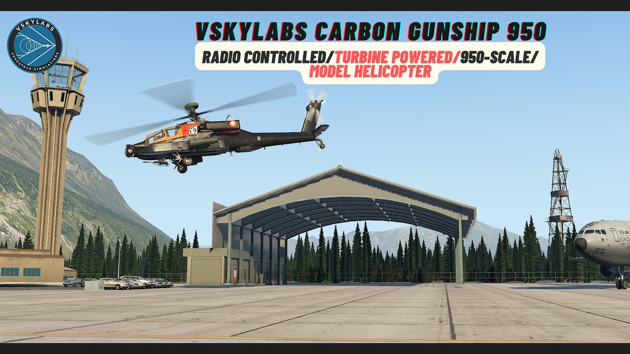 VSKYLABS RC-Pilot: Carbon Gunship 950. Advanced Radio-Controlled