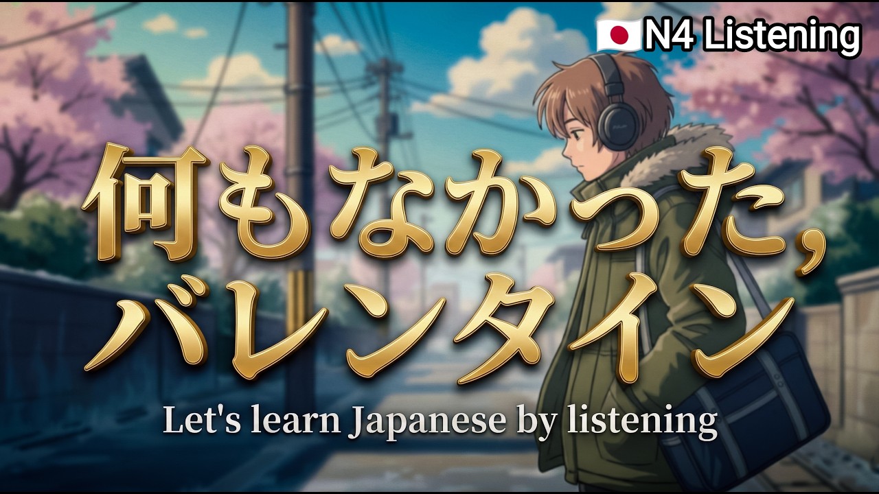 【何もなかった、バレンタイン】Japanese Story Listening🇯🇵 ｜N4 日本語StoryBook