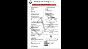 Class 12 I.com business statistics guess paper 2024 #fbise #viral #class12 #icom #mustwatch #guess