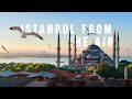 Istanbul from the air   turkey 4k