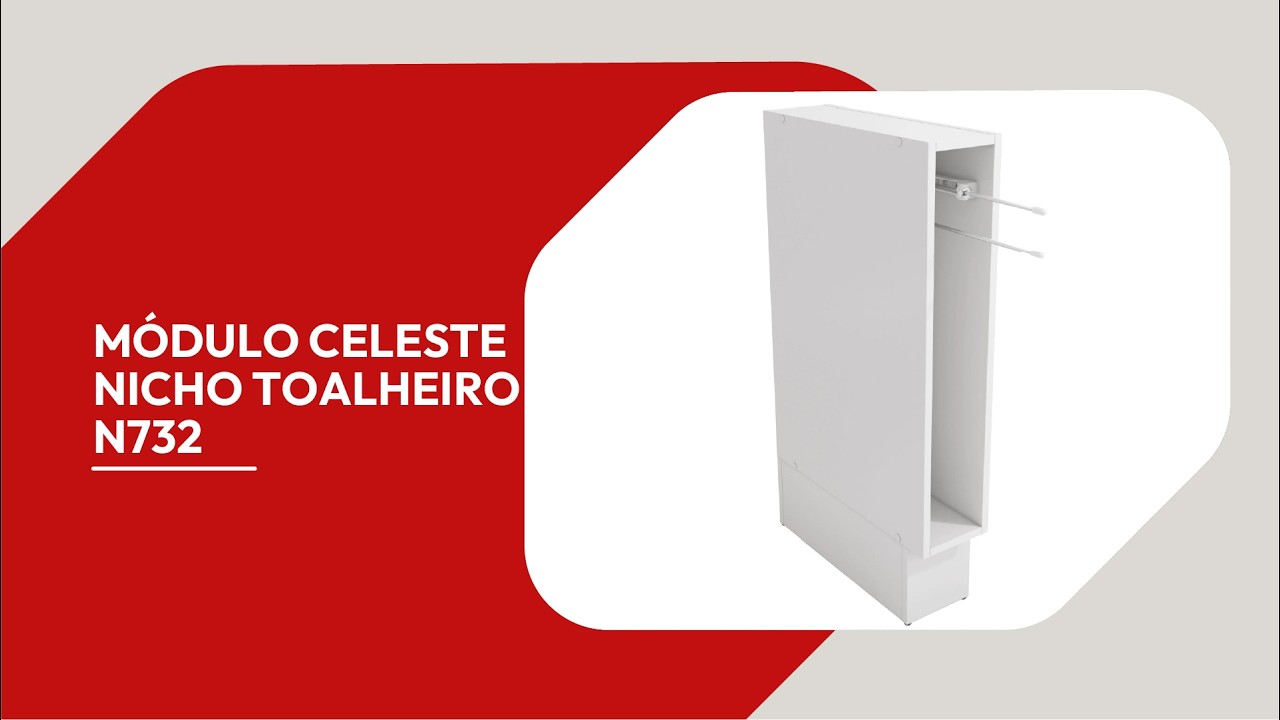 Nicho Toalheiro Kappesberg Celeste 100% MDF Branco 15cm