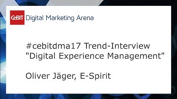 #cebitdmx17 Interview Oliver Jäger, E-Spirit