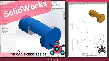 SolidWorks | 3D CAD EXERCISES 51 | StudyCadCam | Solution Tutorial |
