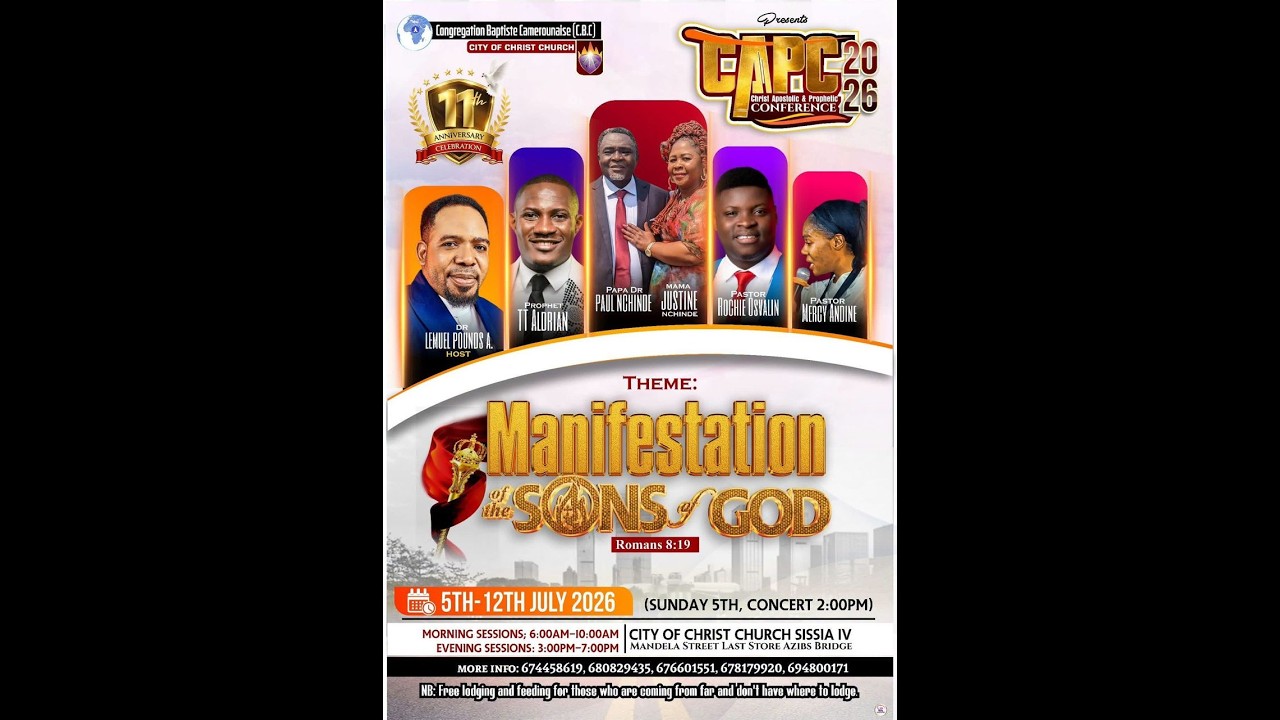 MANIFESTATION OF THE SONS OF GOD WITH PROPHET TT ALDRIAN DAY1