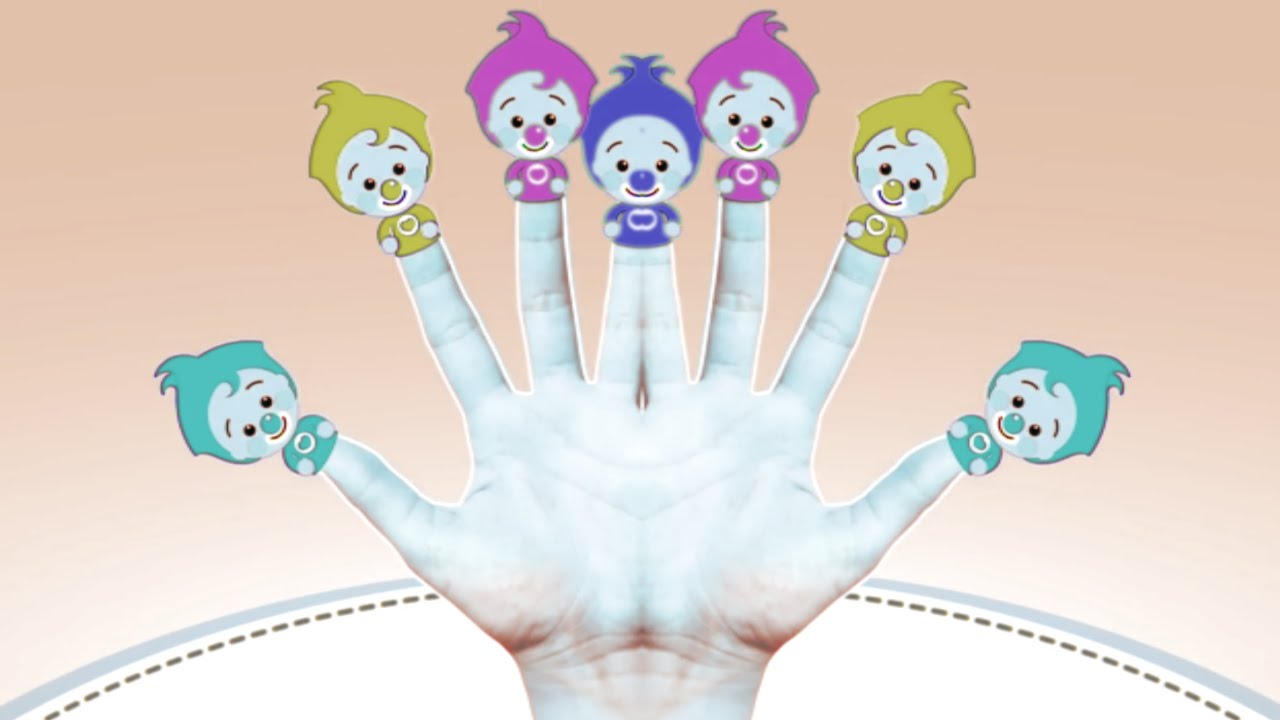 Plim plim ia  explotar los globos colores con la familia dedo sponsor by klasky csupo 1997 effects 