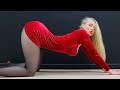 Yoga time  red dress