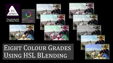Eight Colour Grades using HSL Blending
