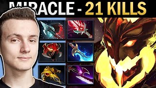 Shadow Fiend Dota Gameplay Miracle with Bloodthorn and 24 Kills