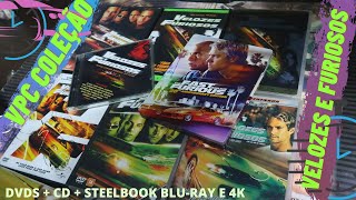 VELOZES E FURIOSOS (DVDs, CD e STEELBOK com BLU-RAY + 4K) | VPC COLEÇÃO (unboxing)