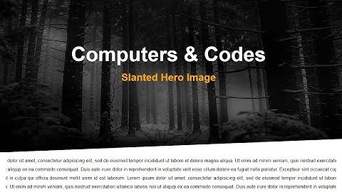 CSS Slanted/Skewed Hero Image Background | Computer Conversation