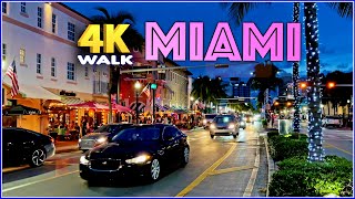 【4K】𝐖𝐀𝐋𝐊 ➜ MIAMI  Beach 🇺🇸 USA 🇺🇸  4K video 𝐇𝐃𝐑 !