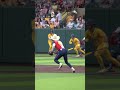 No glove, no problem #sports #shorts #baseball #tricks #dudeperfect #bananas #shortsfeed #mlb #fun