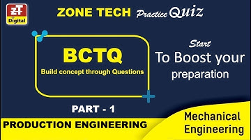 BCTQ Series ME-10 || PRODUCTION ENGINEERING  || (Part-1) | Practice Quiz | RSMSSB-JE & SSC-JE