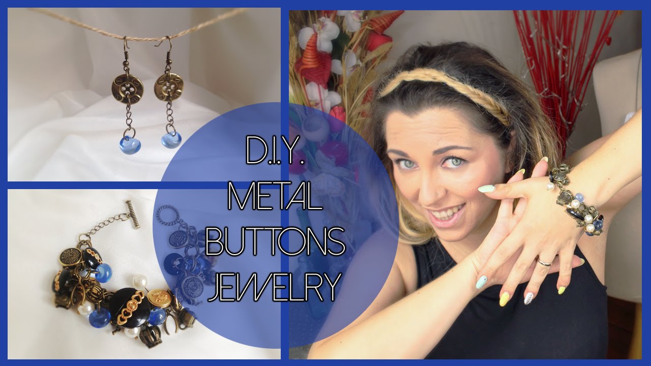 D.I.Y. jewelry out of buttons - Bigiotteria fai da te con bottoni - YouTube