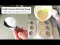 Cold process shaving soap with bentonite clay  essential oils  using soy wax for a superb lather