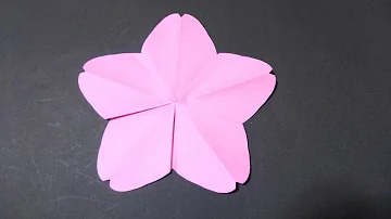 折り紙 桜の花 簡単な切り方 Origami Sakura Flower Mp3