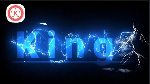 lighting text intro.  //.  thunder intro kinemaster tutorial