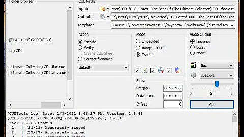 Split FLAC CUE with CUETools