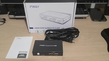 PWAY HDMI KVM Switch 2 In 1 Out Box Video Review