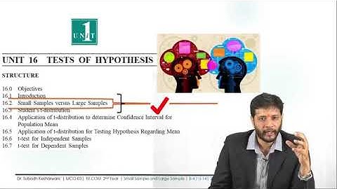 Small & large sample | for M.Com /2nd year MCO-03 | Dr. Subodh Kesharwani | SOMS | IGNOU