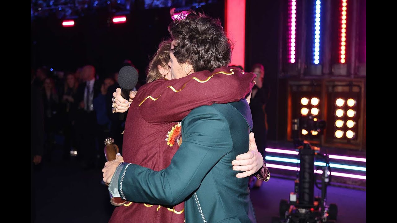 Harry Styles and Lewis Capaldi Share Kiss on Lips at 2023 BRIT Awards