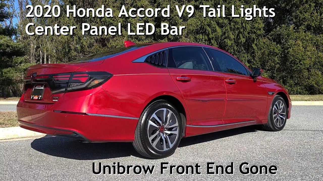 10th Gen Honda Accord Touring Mods Stapler Tail Lights, Unibrow Grill