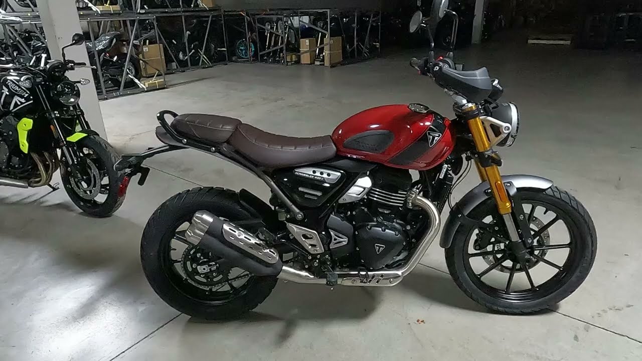 2024 Triumph Scrambler 400 X Carnival Red / Phantom Black