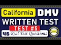 2024 california dmv written test 5  46 real test questions  california dmv practice test