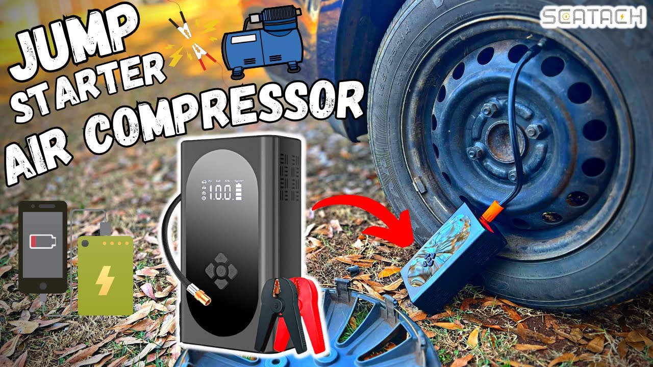 Jump Starter with Air Compressor Battery Pack - Review 