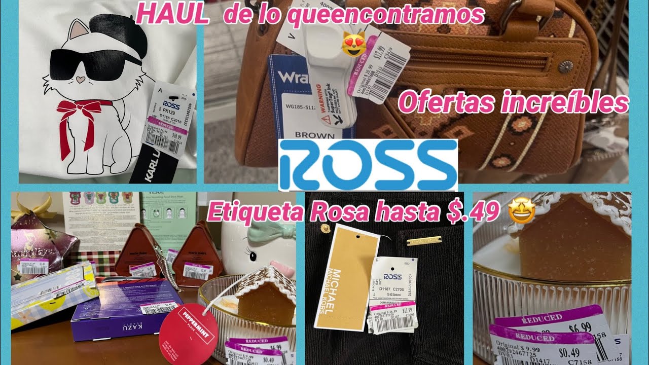Etiquetas rosas en Ross $0.49c 🤩 Haul de lo que encontramos🥰-Ofertas increíbles. Buenas marcas.
