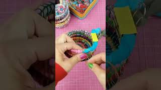 Upcycled Fabric Coiled Vessel
